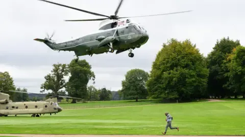 The US President Rerouted and Forced to Swap Helicopters En Route to Stansted Airport